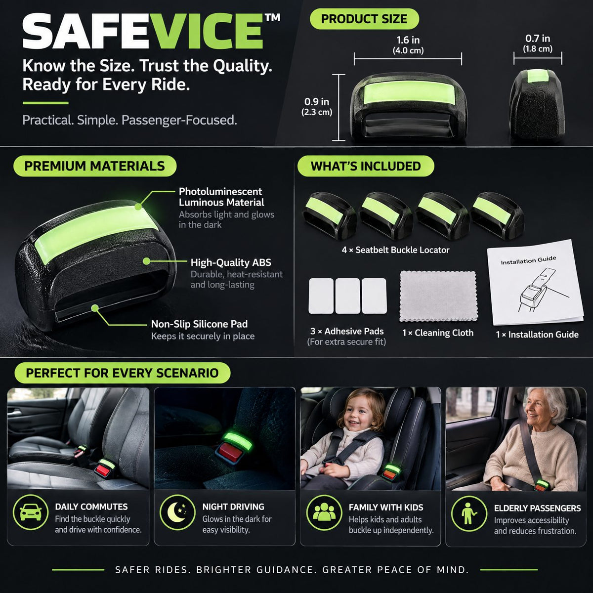 SAFEVICE™ Seatbelt Buckle Locator — key benefits and applications
